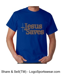 Jesus Saves Gildan Adult T-shirt Design Zoom